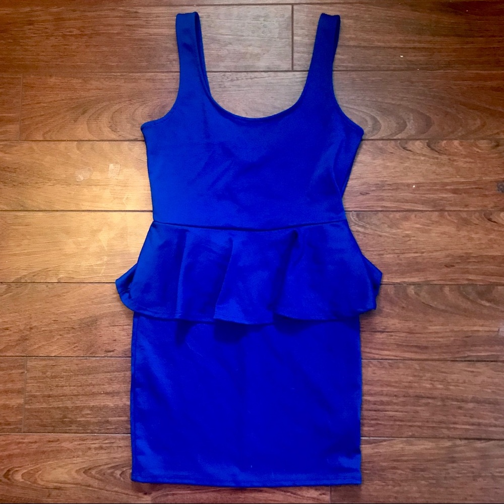 Forever 21 Blue Peplum Dress!